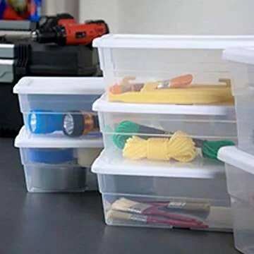 STERILITE 6 Qt Storage Box for Shoes and Crafts