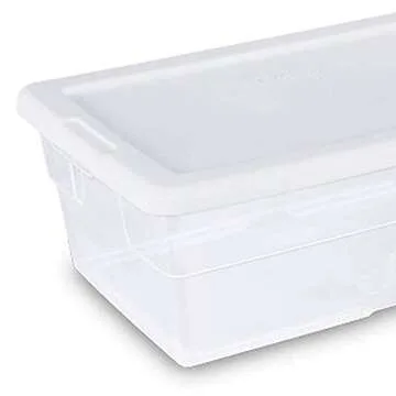 STERILITE 6 Qt Storage Box for Shoes and Crafts