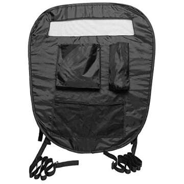 Furhaven Collapsible Front Seat Pet Travel Barrier w/ Storage Organizer - Black, One Size