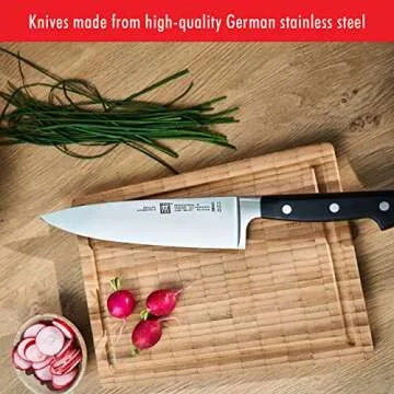 ZWILLING Professional S 8-inch Razor-Sharp German Chef's Knife, Made in Company-Owned German Factory with Special Formula Steel perfected for almost 300 Years, Dishwasher Safe