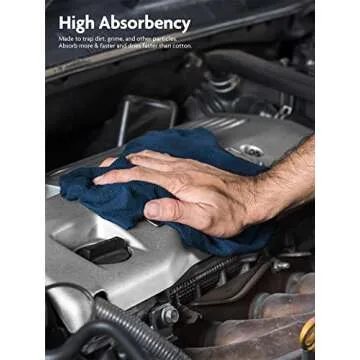 Fantasticlean Microfiber Cleaning Cloth Roll -75 Pack, Tear Away Microfiber Towels, 12" x 12", Reusable, Washable, Scratch Free, Ultra Absorbent Dish Rags for Car, Home, Garage or Shop (Navy Blue)