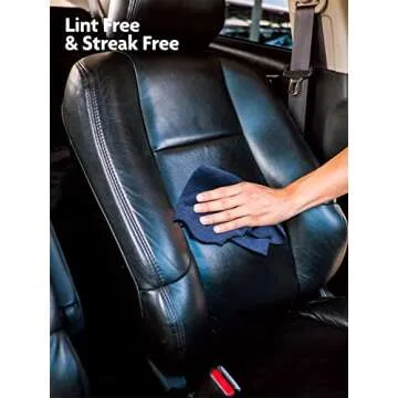 Fantasticlean Microfiber Cleaning Cloth Roll -75 Pack, Tear Away Microfiber Towels, 12" x 12", Reusable, Washable, Scratch Free, Ultra Absorbent Dish Rags for Car, Home, Garage or Shop (Navy Blue)