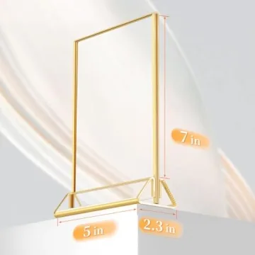 Elegant HIIMIEI Acrylic Gold Sign Holder for Your Events