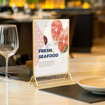 Elegant HIIMIEI Acrylic Gold Sign Holder for Your Events