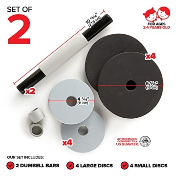 Kids Weight Set 2 Pack Toy Dumbbells for Fun Fitness