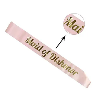 Stylish Gemich Rose Gold Bridesmaid Sash Set for Parties