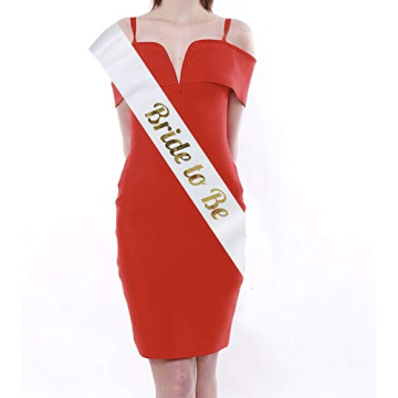 Stylish Gemich Rose Gold Bridesmaid Sash Set for Parties