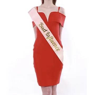 Stylish Gemich Rose Gold Bridesmaid Sash Set for Parties