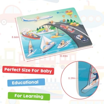 Adena Montessori Wooden Transport Puzzle for Kids 3-5