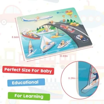 Adena Montessori Wooden Transport Puzzle for Kids 3-5