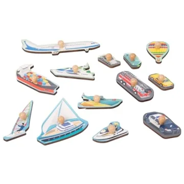 Adena Montessori Wooden Transport Puzzle for Kids 3-5