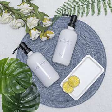 Janxin Glass Soap Dispenser Set for Kitchen & Bathroom