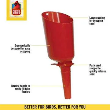 Quick Release Bird Seed Scoop with 1.33 lb Capacity