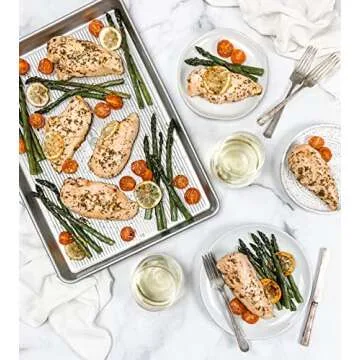 USA Pan Bakeware Half Sheet Pan, Set of 2, Aluminized Steel