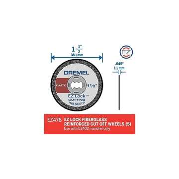 Dremel EZ476 Rotary Tool Cut-Off Wheels for Plastic - 5 Pack