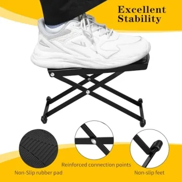 Adjustable Guitar Foot Stool - 1/2/4 Pack Available