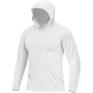 Boladeci Mens Rash Guard Long Sleeve Sun Protection Shirts Fishing Hoodie UPF Hoodie Sun Shirts Uv P...