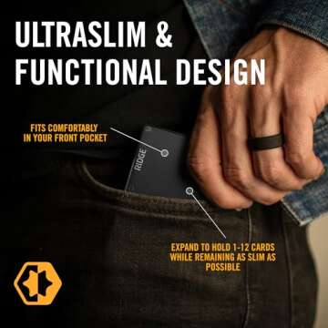 Ridge Wallets for Men - Slim Minimalist Wallet For Men, Front Pocket Wallets for Men, RFID Wallet Fo...