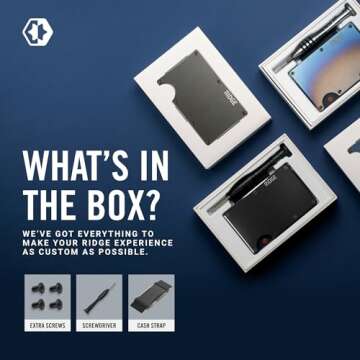 Ridge Wallets for Men - Slim Minimalist Wallet For Men, Front Pocket Wallets for Men, RFID Wallet For Men - Card Holder Wallet (Black)