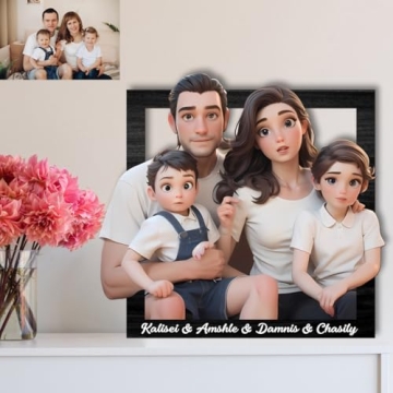 Personalized Cartoon 3D Photo Wooden Sign