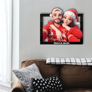 Personalized Cartoon 3D Photo Wooden Sign