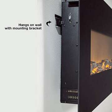 Touchstone Ivory Electric Fireplace - Stylish and Efficient