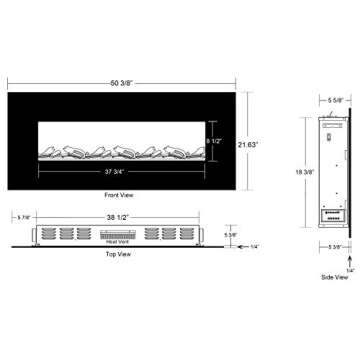 Touchstone Ivory Electric Fireplace - Stylish and Efficient