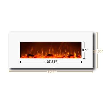 Touchstone Ivory Electric Fireplace - Stylish and Efficient
