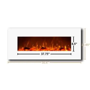 Touchstone Ivory Electric Fireplace - Stylish and Efficient