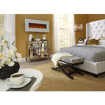 Touchstone Ivory Electric Fireplace - Stylish and Efficient