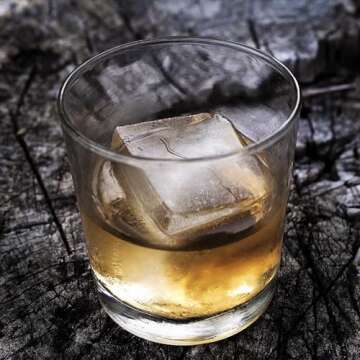 glacio Large Silicone Ice Cube Mold Combo – Durable Flexible Maker for Whiskey, Cocktails – Perfect for Craft, Whiskey Ice Balls, and Cocktail Cubes