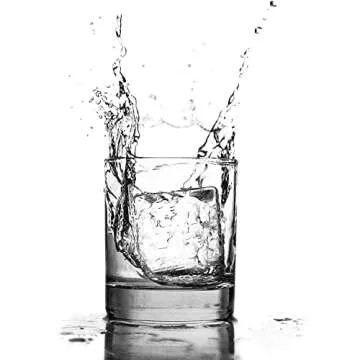 glacio Large Silicone Ice Cube Mold Combo – Durable Flexible Maker for Whiskey, Cocktails – Perfect for Craft, Whiskey Ice Balls, and Cocktail Cubes