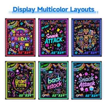 Hosim 28" LED Message Writing Board with 16 Colors