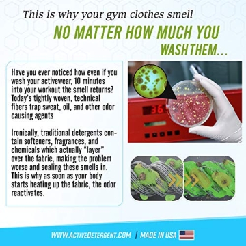 Active Wear Laundry Detergent for Sweat & Gym Clothes