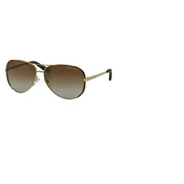 Michael Kors MK5004 Chelsea Aviator Polarized Sunglasses Gold w/Brown Gradient (1014/T5) MK 5004 1014T5 59mm Authentic