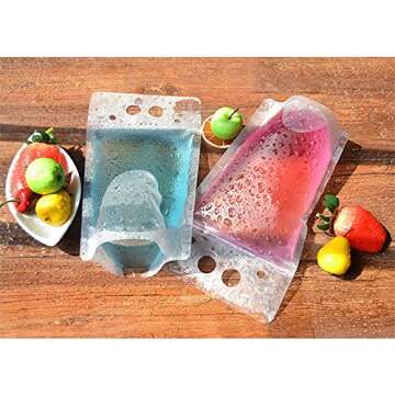 PLESIU RUIYUXIN 50 Pack Stand Up Drink Bags with Straws