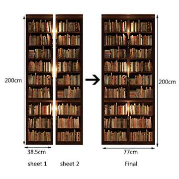 Durable Self-Adhesive TUOKING Door Stickers for Stylish Decor