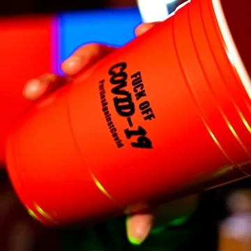 Buy Parties Against COVID Disposable Plastic Cups - 24 Pack