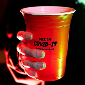 Buy Parties Against COVID Disposable Plastic Cups - 24 Pack