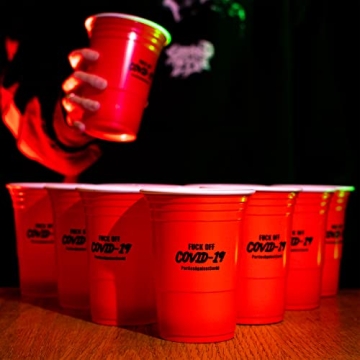 Buy Parties Against COVID Disposable Plastic Cups - 24 Pack