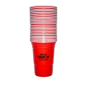 Buy Parties Against COVID Disposable Plastic Cups - 24 Pack