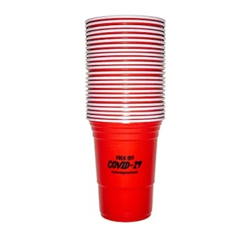 Buy Parties Against COVID Disposable Plastic Cups - 24 Pack