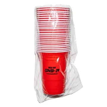 Buy Parties Against COVID Disposable Plastic Cups - 24 Pack