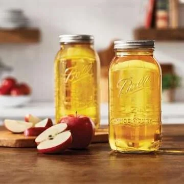 Ball Wide Mouth Glass Mason Jars with Lids and Bands, Used for Canning, Pickling, Juice, Jam, Jelly, Half Gallon Size 64 Ounce (Pack of 4)