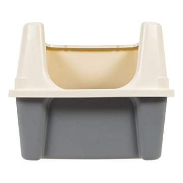 Amazon Basics Large Cat Litter Box with Scoop and High Sides