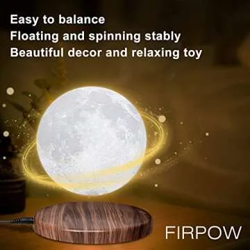 FIRPOW Levitating Moon Lamp with Remote, 18 Colors