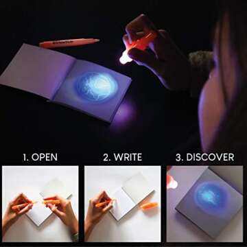 BONNYCO Invisible Ink Pen and Notebook, Pack of 16 Party Favors for Kids Birthday | Spy Pen Party Su...