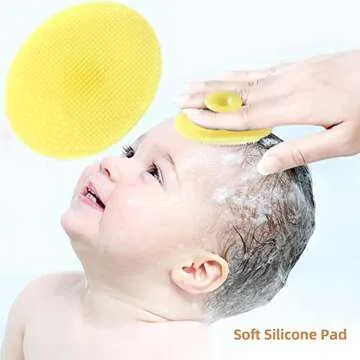 Baby Hair Brush and Comb Set (4-Piece) for Newborn - Wooden Baby Hairbrush Set，A Beechwood Brush, Baby Airbag Brush, Beech Handle Brush, and Prevent Cradle Cap Silicone Brush - Ideal Registry Gift