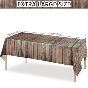 Tiamon Western Party Tablecloths - Durable & Stylish
