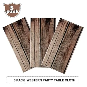 Tiamon Western Party Tablecloths - Durable & Stylish